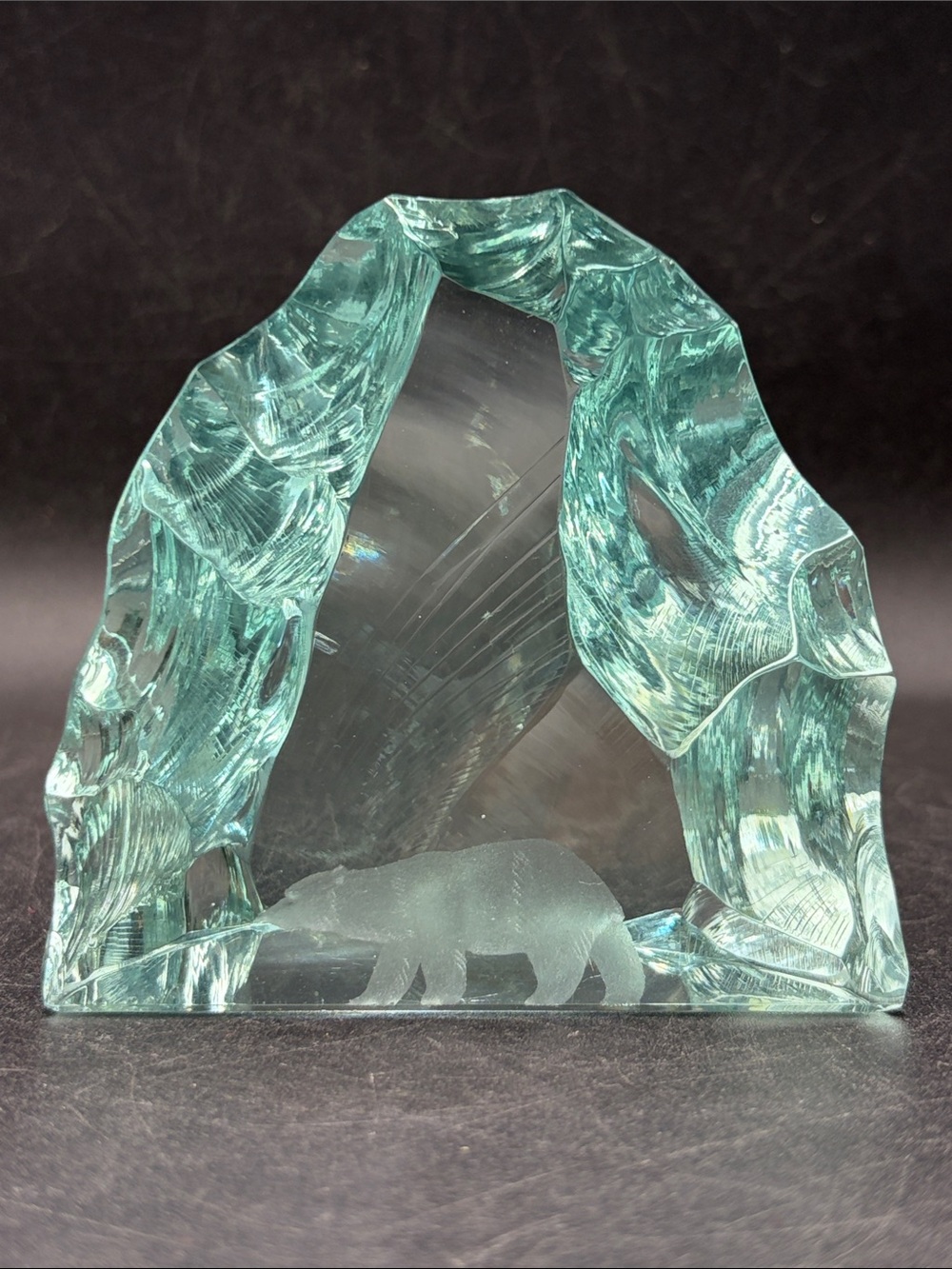 Kosta Boda Vicke Lindstrand Vintage Art Glads Iceberg Polar Bear Sculpture Decor
